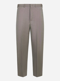 Pantalone loose fit Dandy in lana beige