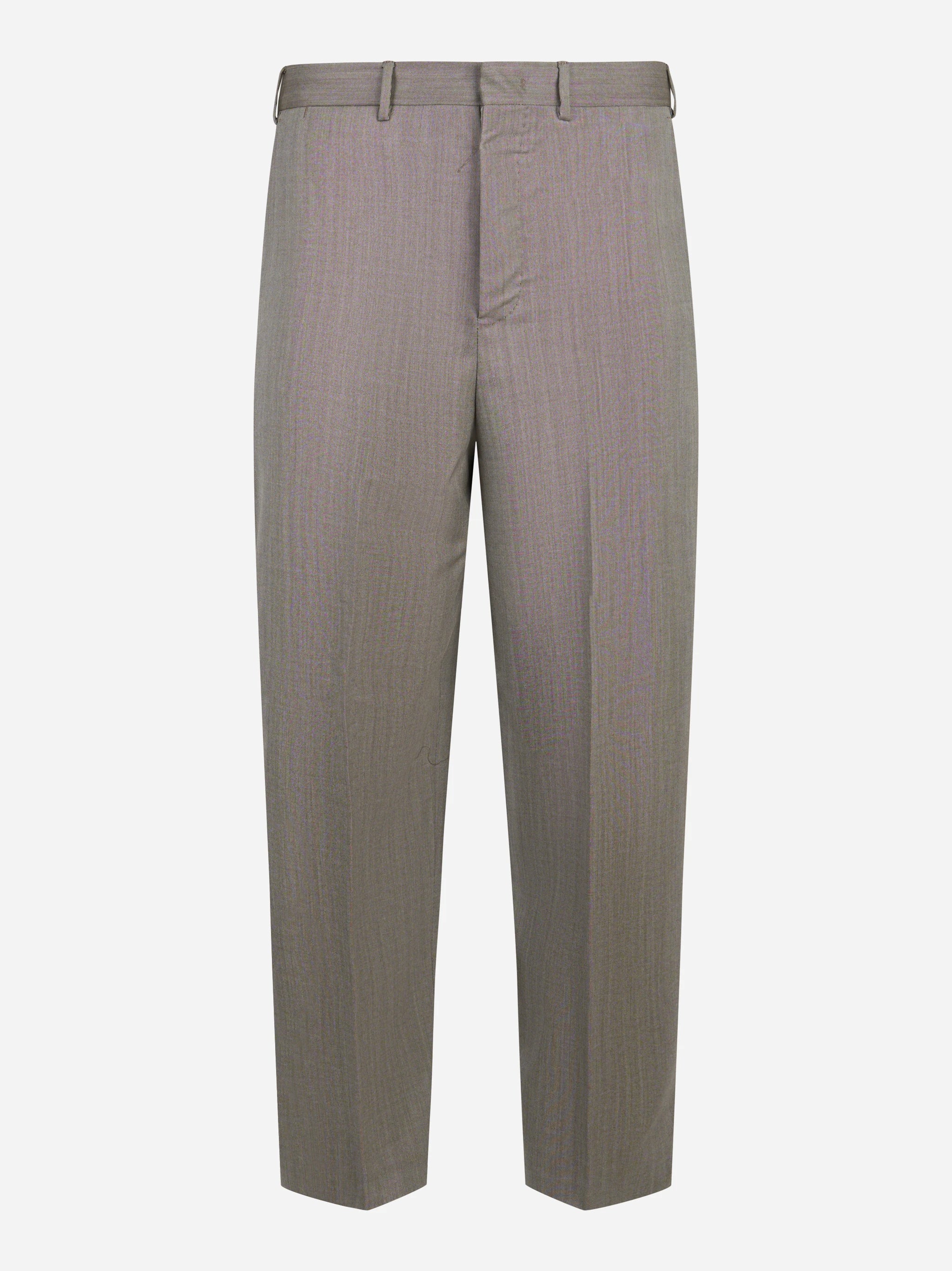 Pantalone loose fit Dandy in lana beige