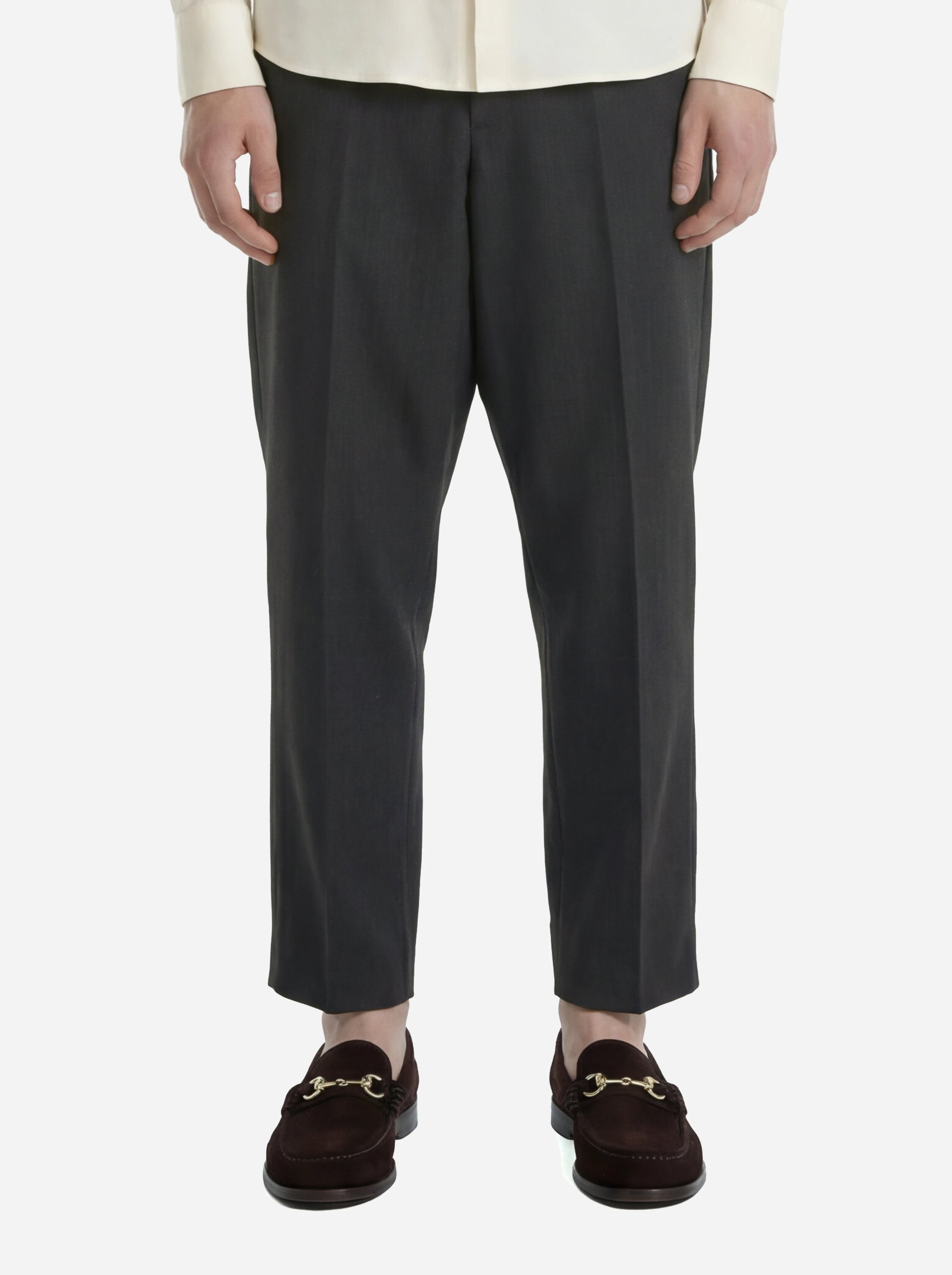 Pantalone loose fit Dandy in lana grigio