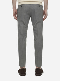 Pantalone skin fit Dieci in lana stretch grigio