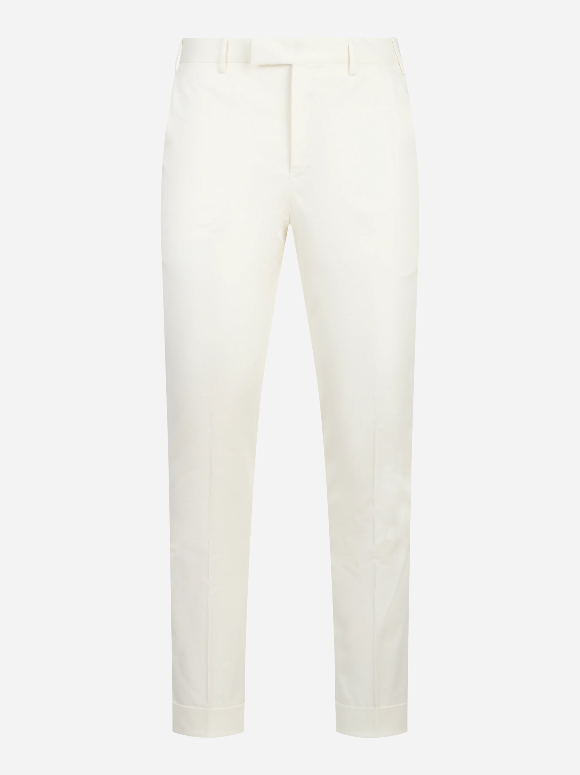 Pantalone Master in cotone seta stretch bianco