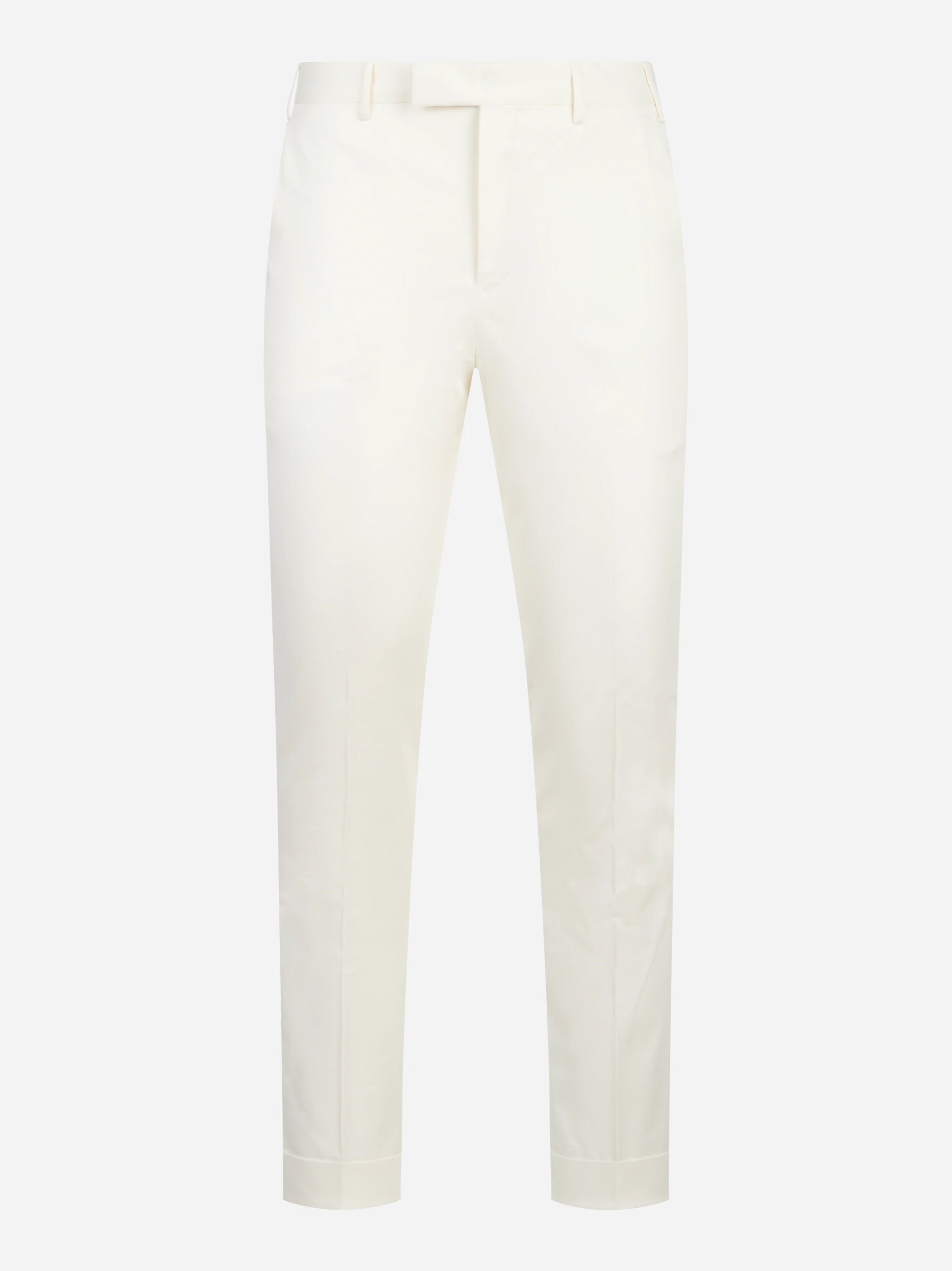 Pantalone Master in cotone seta stretch bianco