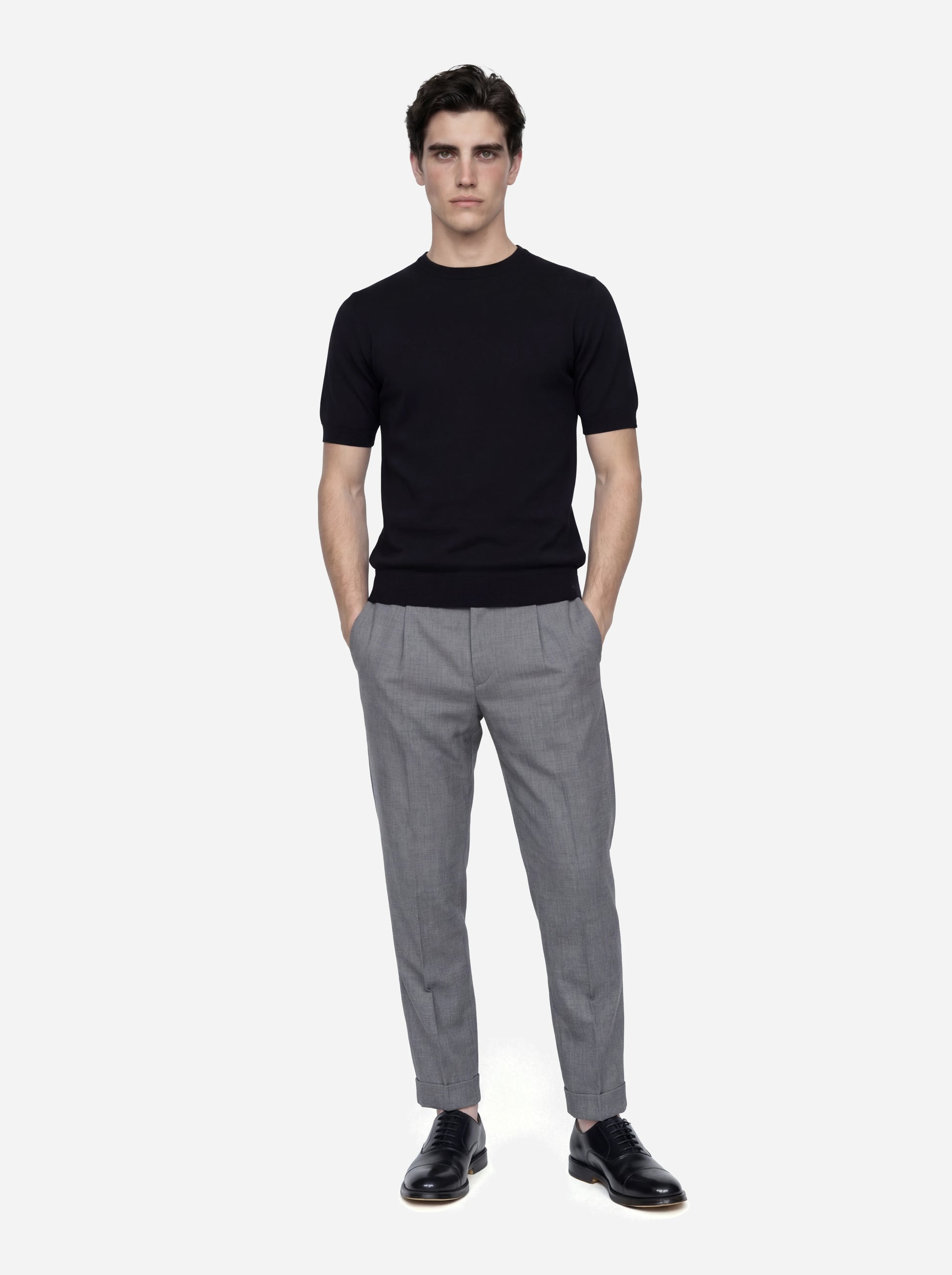 Pantalone Rebel in fresco lana stretch grigio