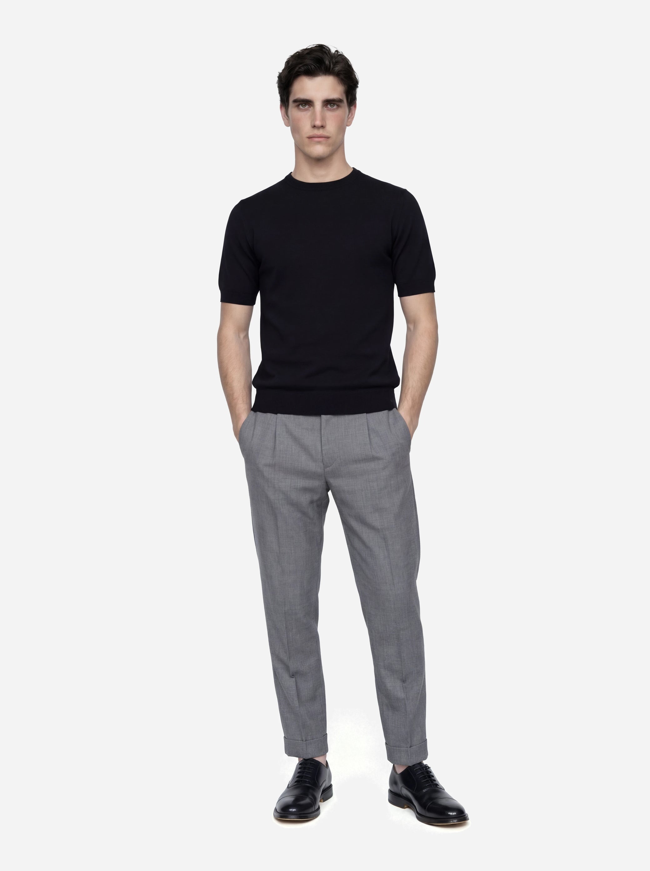 Pantalone Rebel in fresco lana stretch grigio