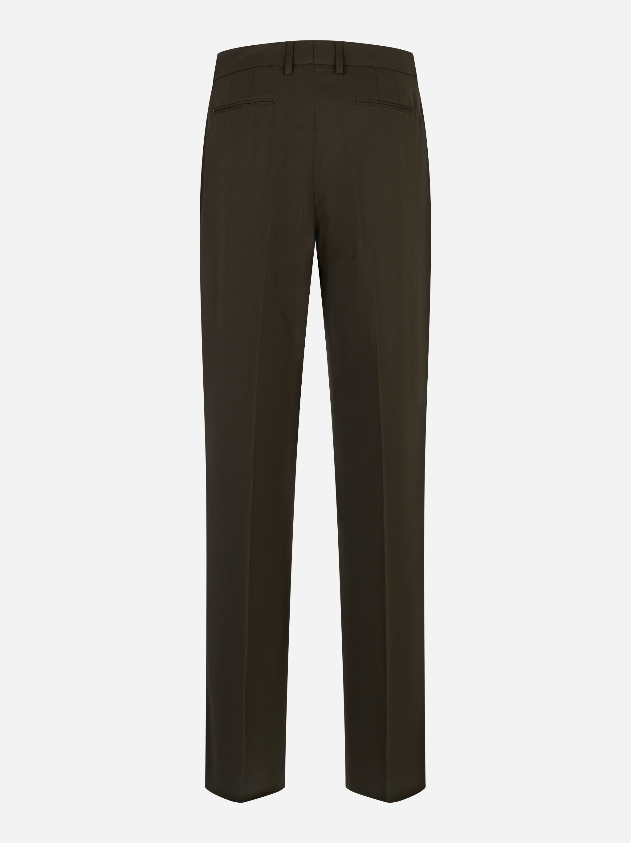 Pantaloni Ambra in lana bi-stretch cioccolato PT TORINO vista posteriore