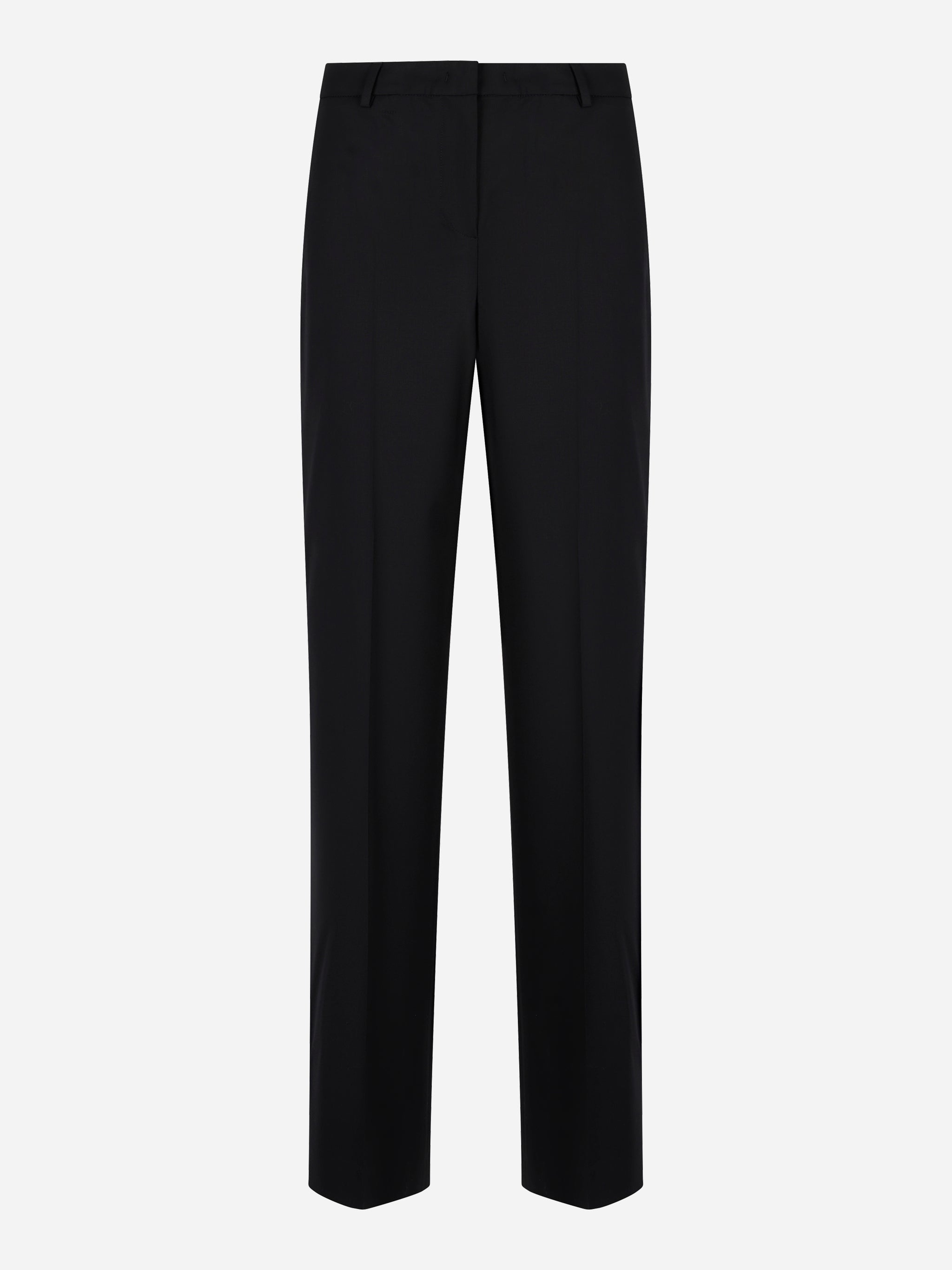 Pantaloni Ambra in lana bi-stretch neri PT TORINO vista frontale