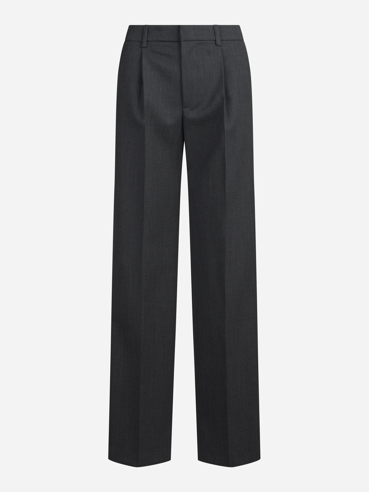 Pantaloni Lola in misto lana stretch grigi - vista frontale