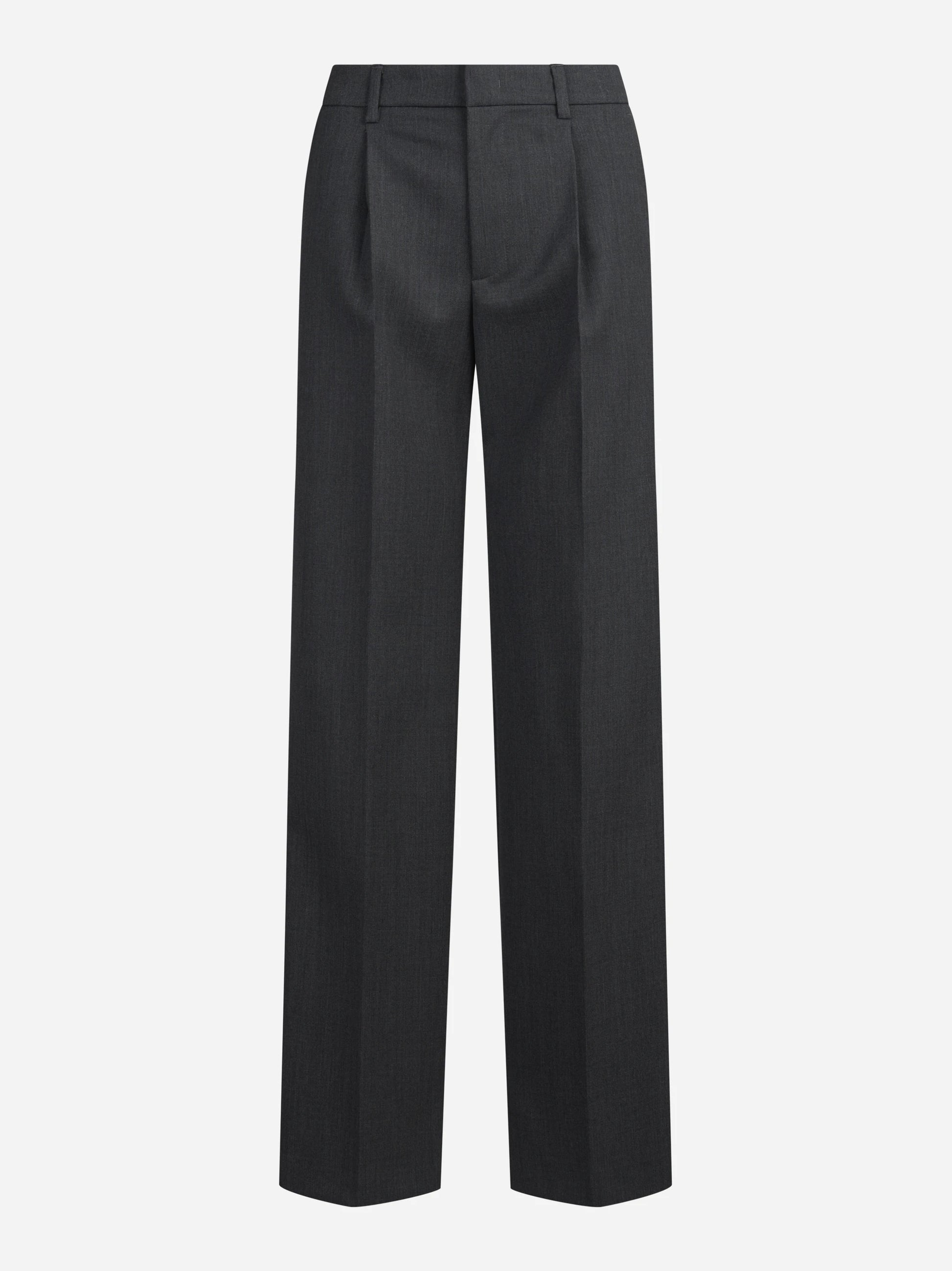 Pantaloni Lola in misto lana stretch grigi - vista frontale