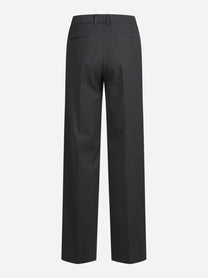Pantaloni Lola in misto lana stretch grigi - vista posteriore