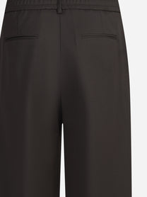 Pantaloni Lorenza in lana vergine stretch marroni - dettaglio del prodotto