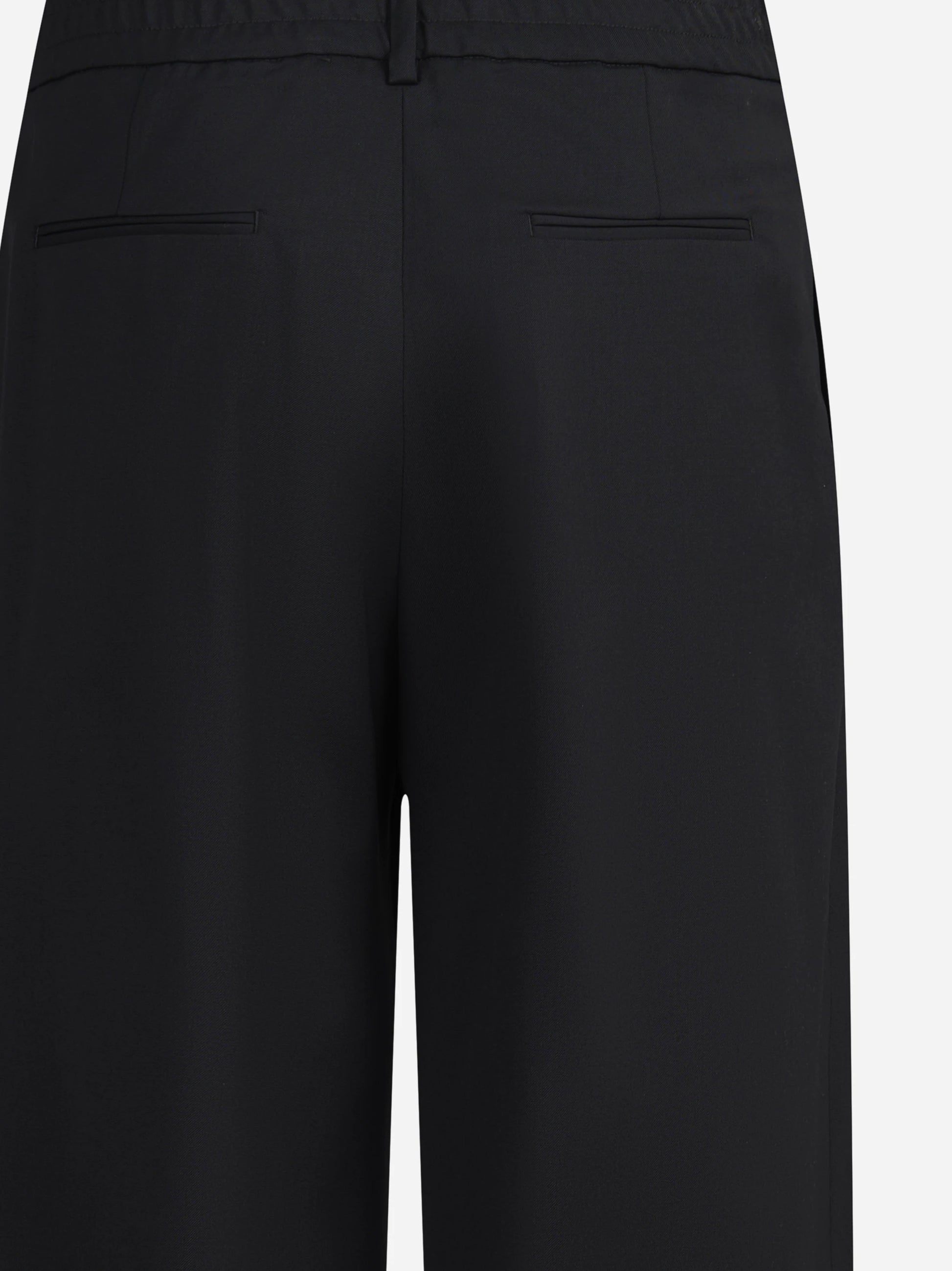Pantaloni Lorenza in lana vergine stretch neri - dettaglio del prodotto