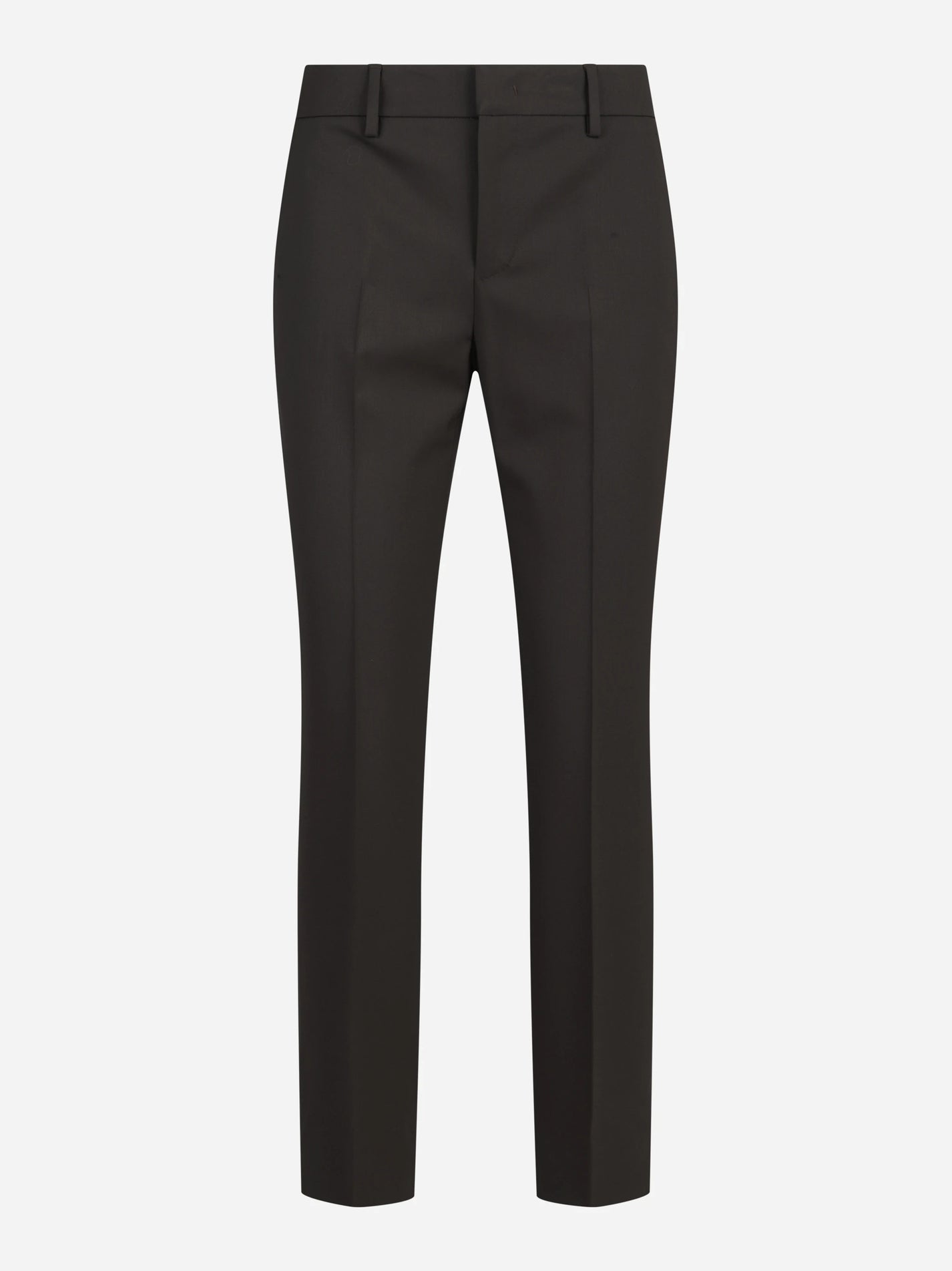 Pantaloni New York in lana stretch marroni - vista frontale
