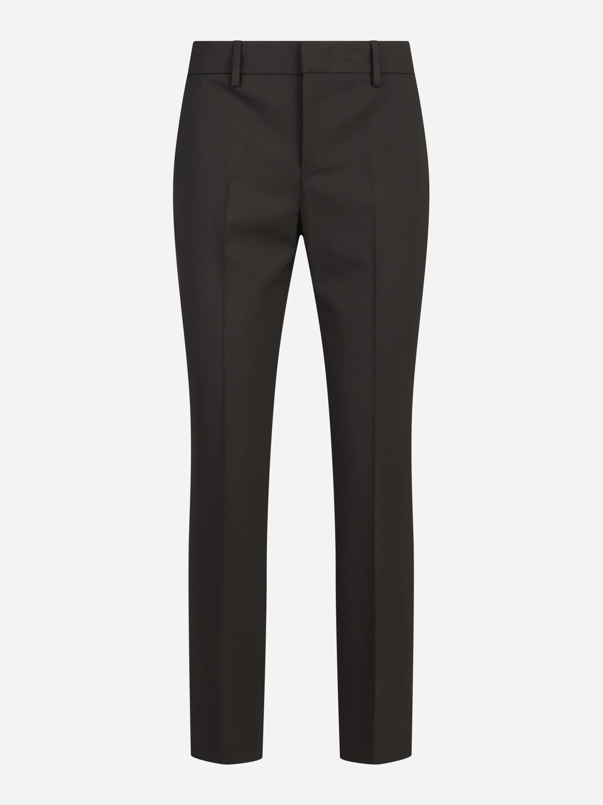 Pantaloni New York in lana stretch marroni - vista frontale