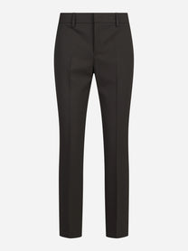 Pantaloni New York in lana stretch marroni - vista frontale