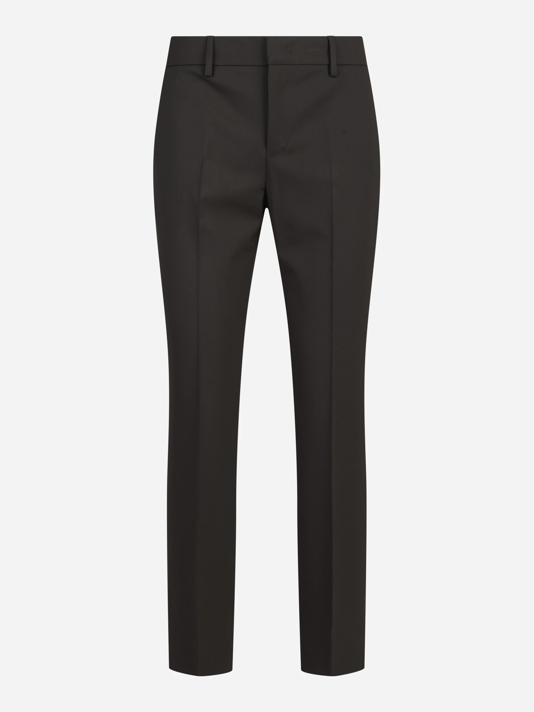 Pantaloni New York in lana stretch marroni - vista frontale