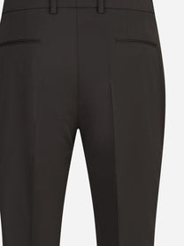 Pantaloni New York in lana stretch marroni - dettaglio del prodotto