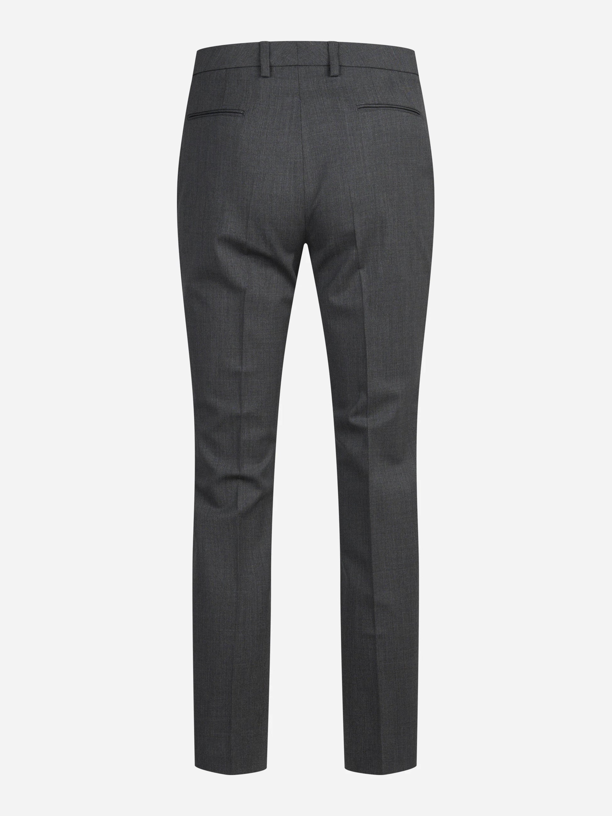 Pantaloni New York in lana vergine stretch grigi - vista posteriore