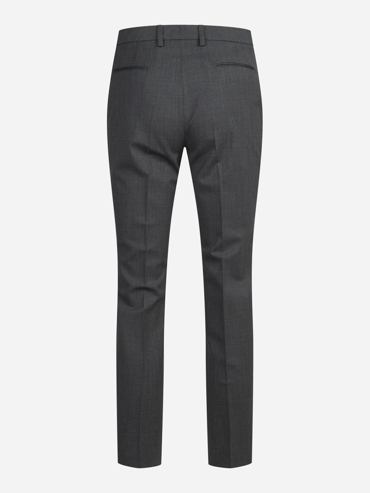 Pantaloni New York in lana vergine stretch grigi - vista posteriore