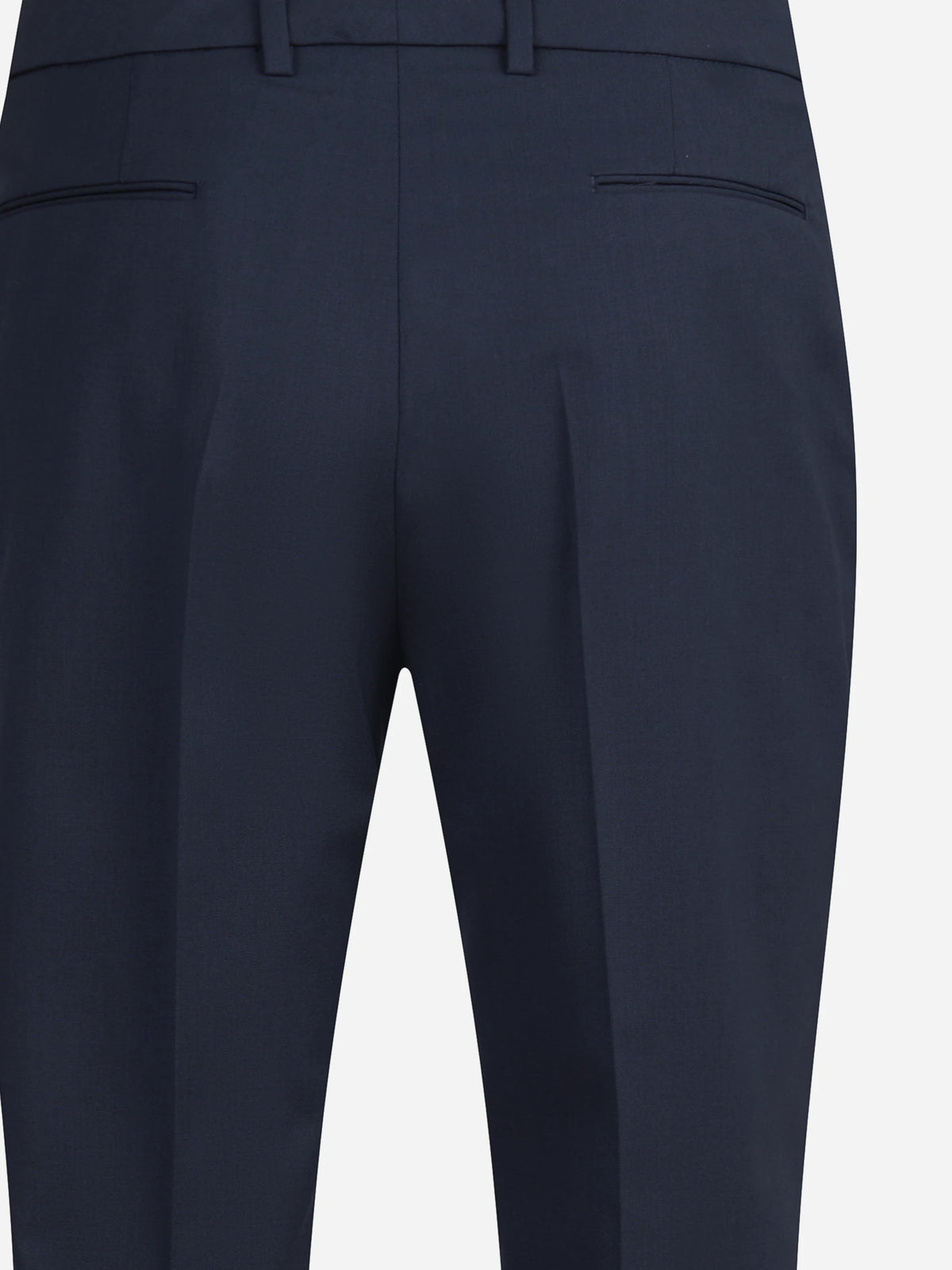 Pantaloni New York in lana vergine stretch blu - dettaglio del prodotto