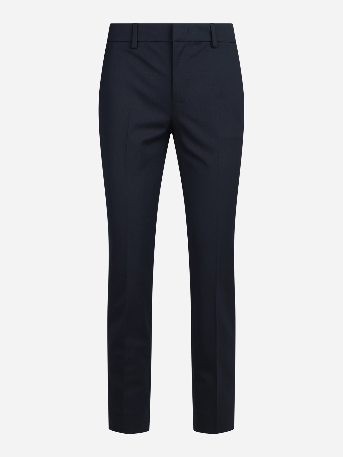 Pantaloni New York in lana vergine stretch blu - vista frontale