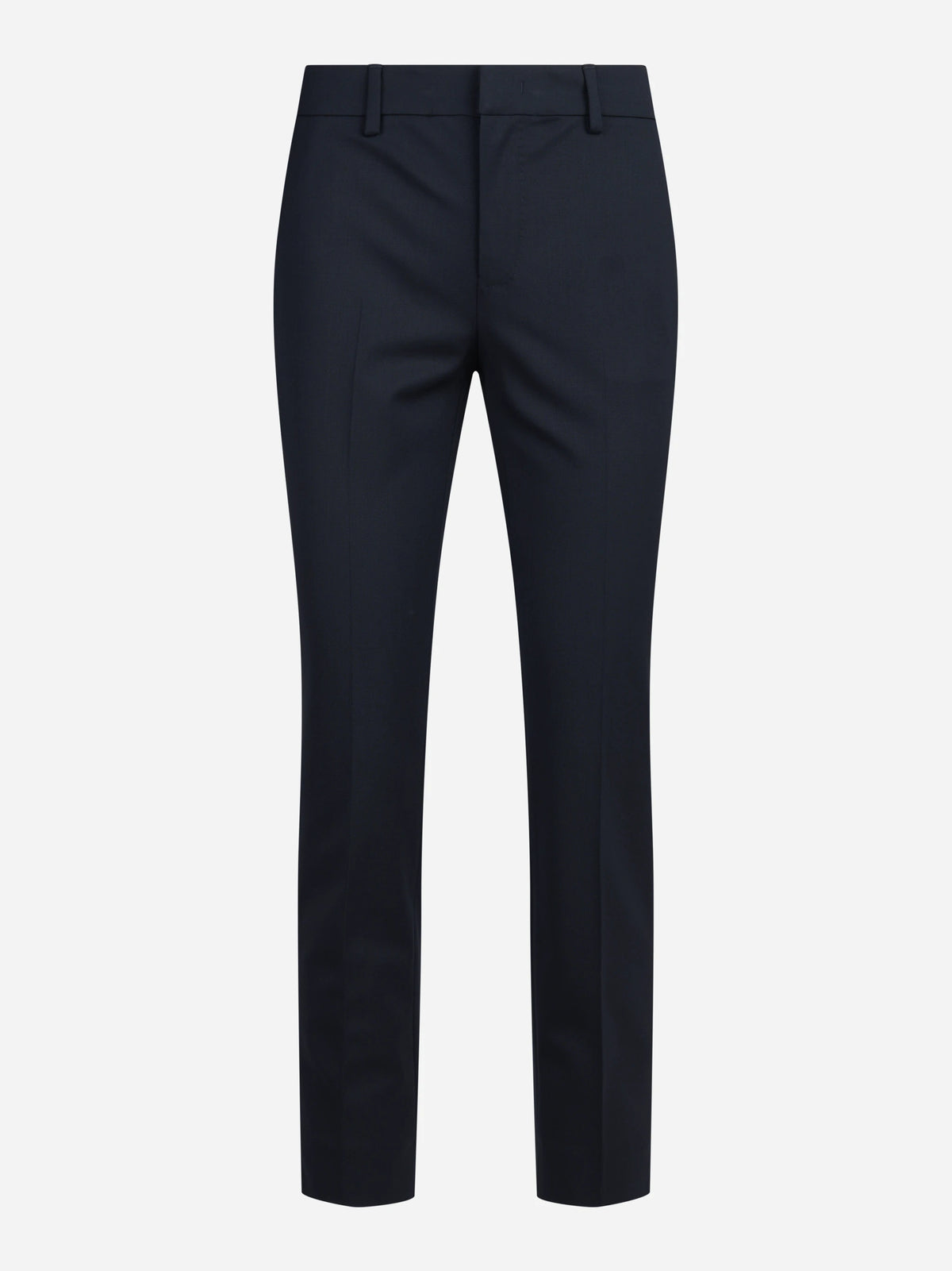 Pantaloni New York in lana vergine stretch blu - vista frontale