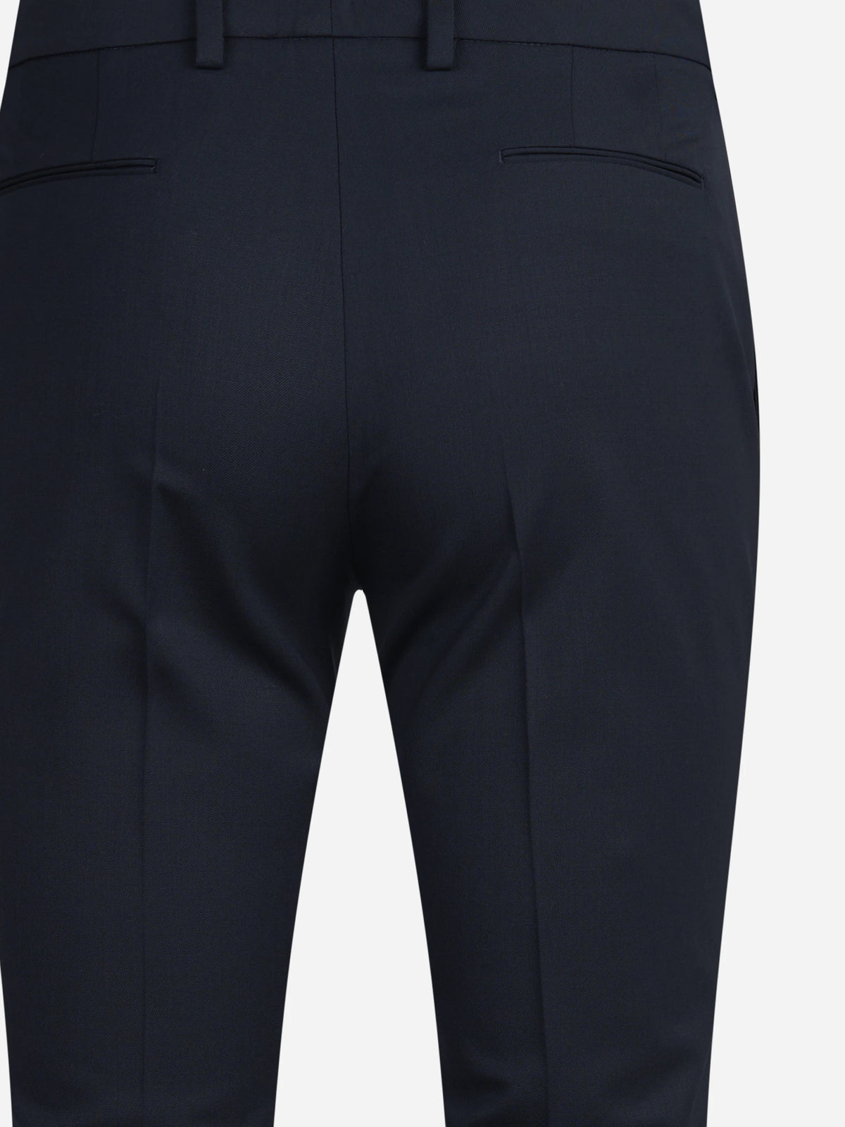Pantaloni New York in lana vergine stretch blu - dettaglio del prodotto