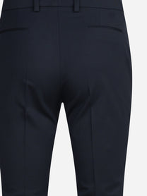 Pantaloni New York in lana vergine stretch blu - dettaglio del prodotto