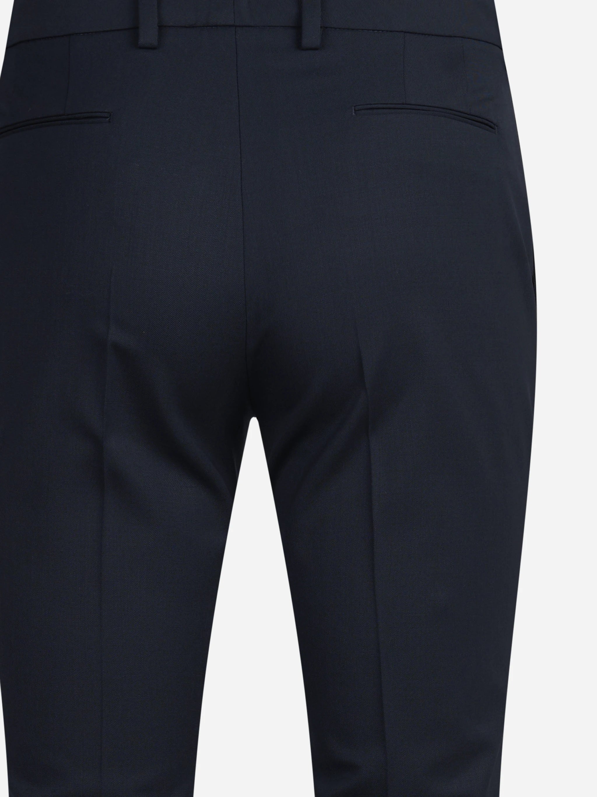 Pantaloni New York in lana vergine stretch blu - dettaglio del prodotto