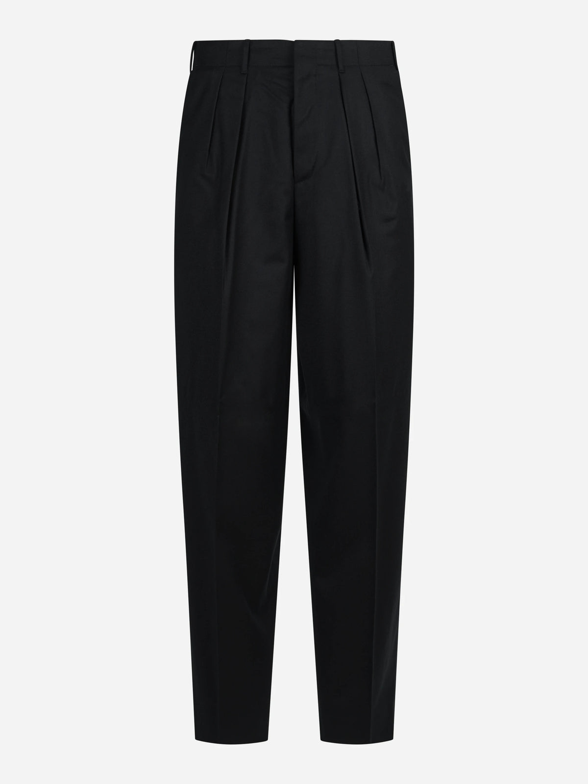 Pantalone doppia pince Wide nero - vista frontale