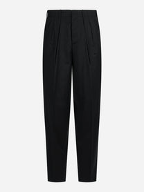 Pantalone doppia pince Wide nero - vista frontale