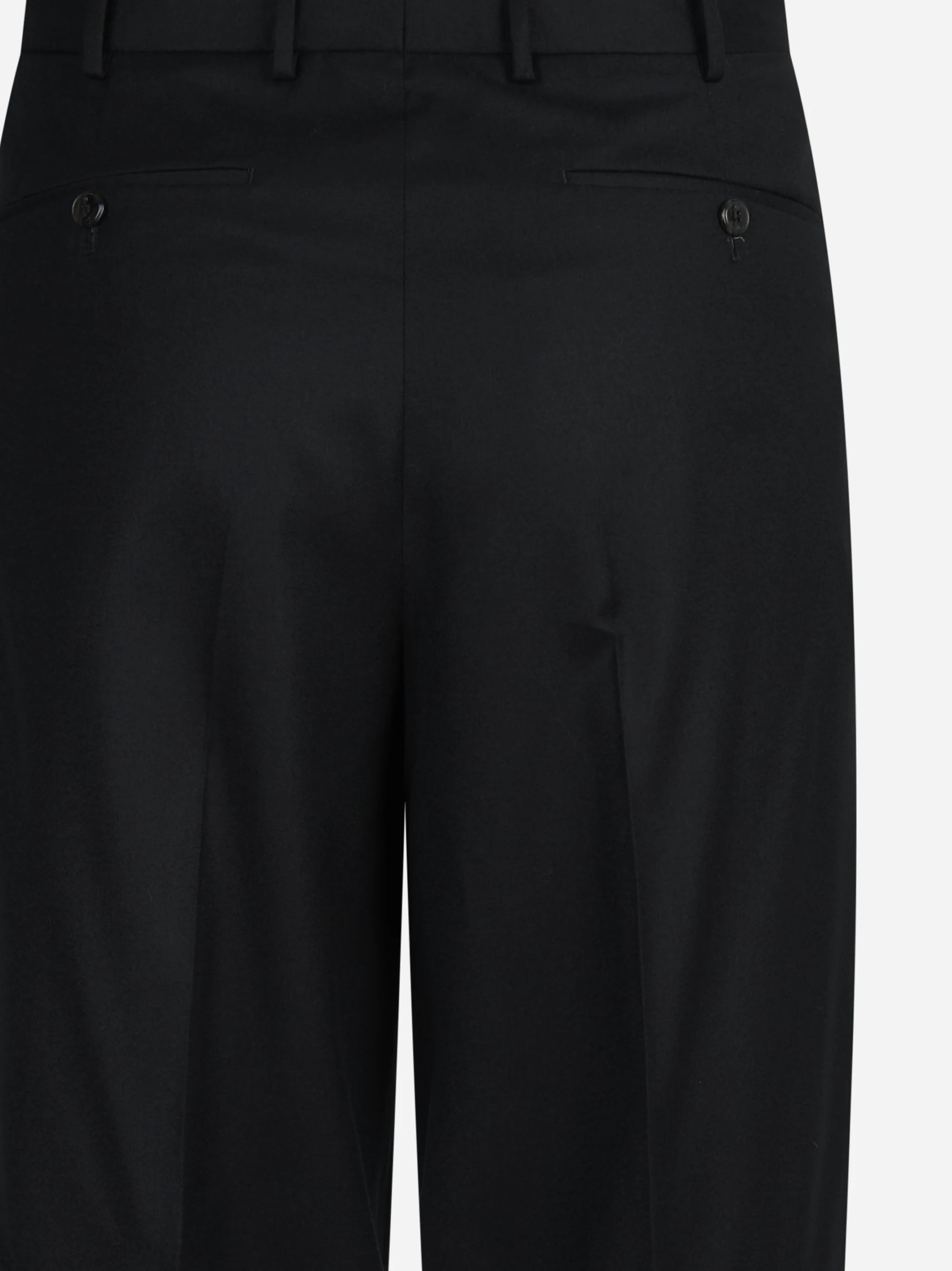 Pantalone doppia pince Wide nero - vista laterale e dettagli