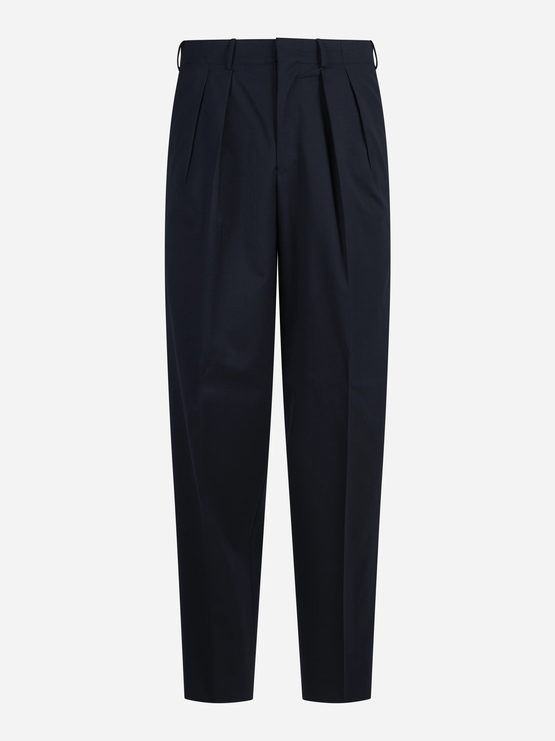Pantalone bi-stretch Wide blu - vista frontale