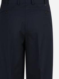 Pantalone bi-stretch Wide blu - vista laterale e dettagli