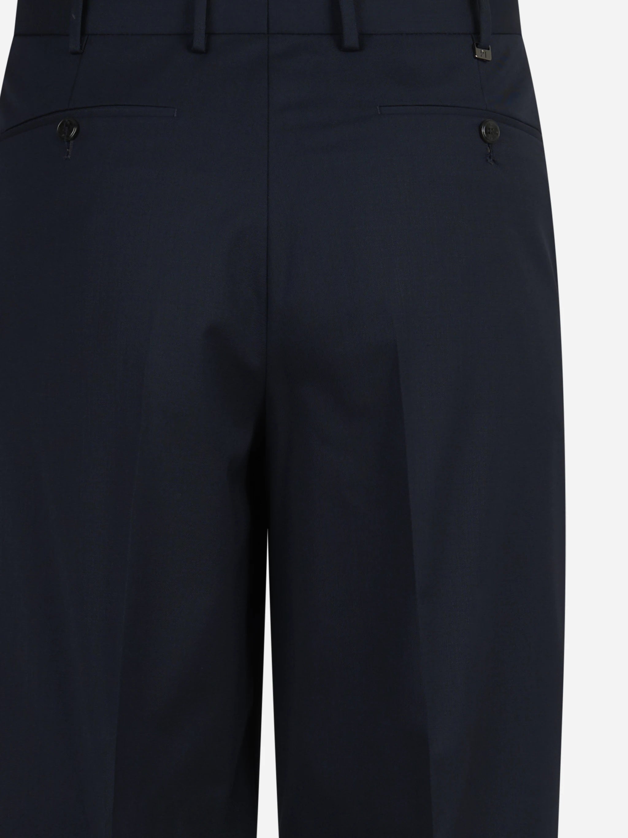 Pantalone bi-stretch Wide blu - vista laterale e dettagli