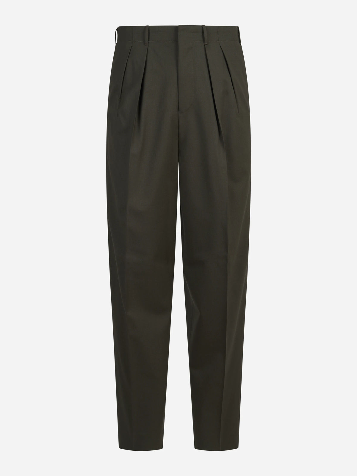 Pantalone bi-stretch Wide verde - vista frontale