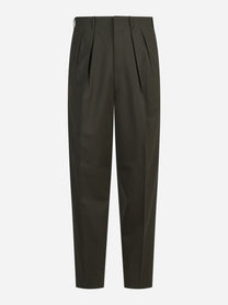 Pantalone bi-stretch Wide verde - vista frontale