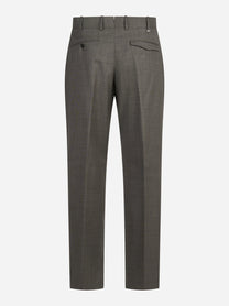 Pantalone lana Micheal marrone - vista posteriore