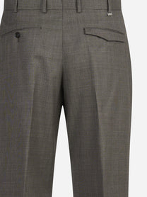 Pantalone lana Micheal marrone - vista laterale e dettagli