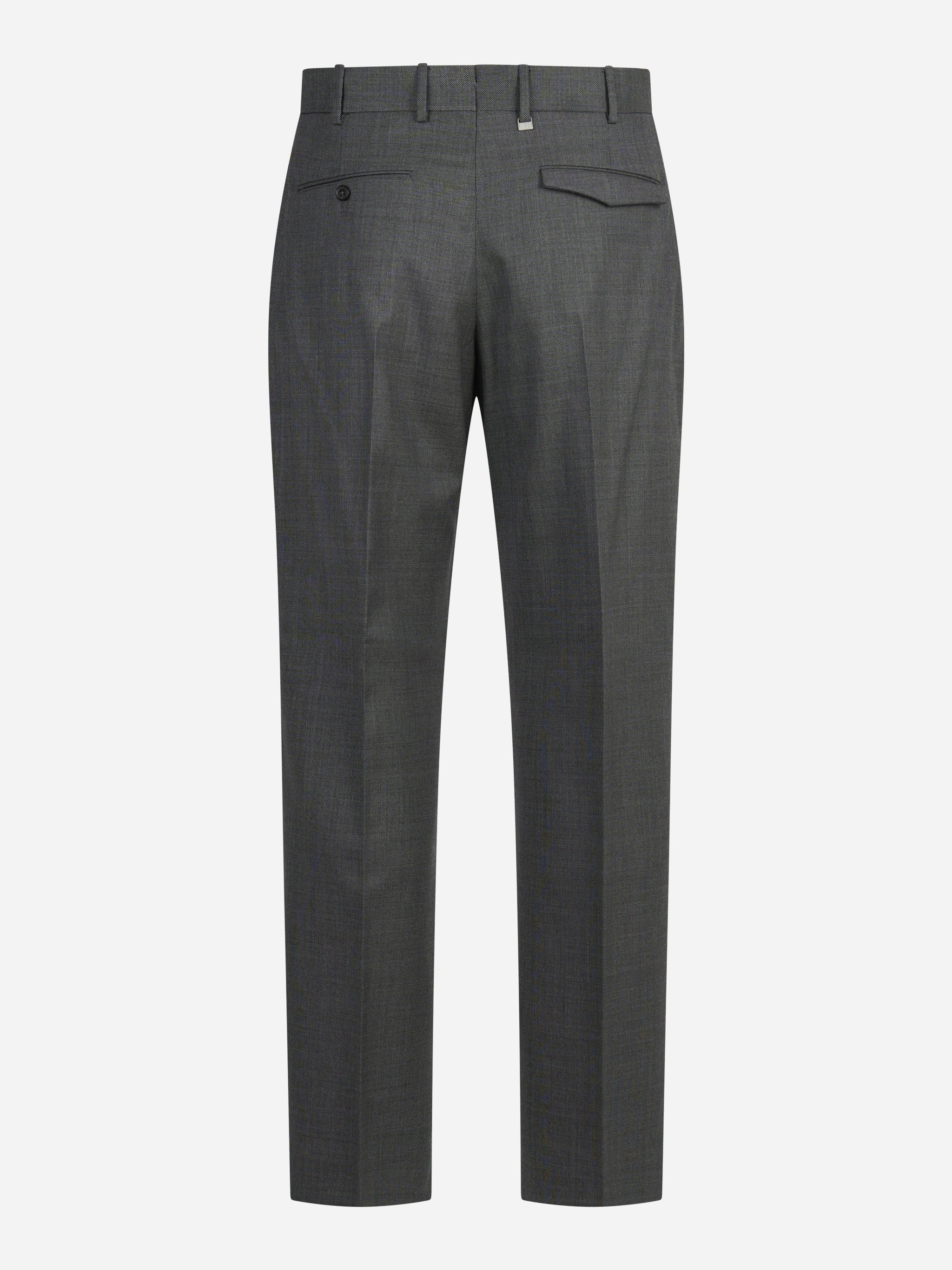 Pantalone lana Micheal grigio - vista posteriore