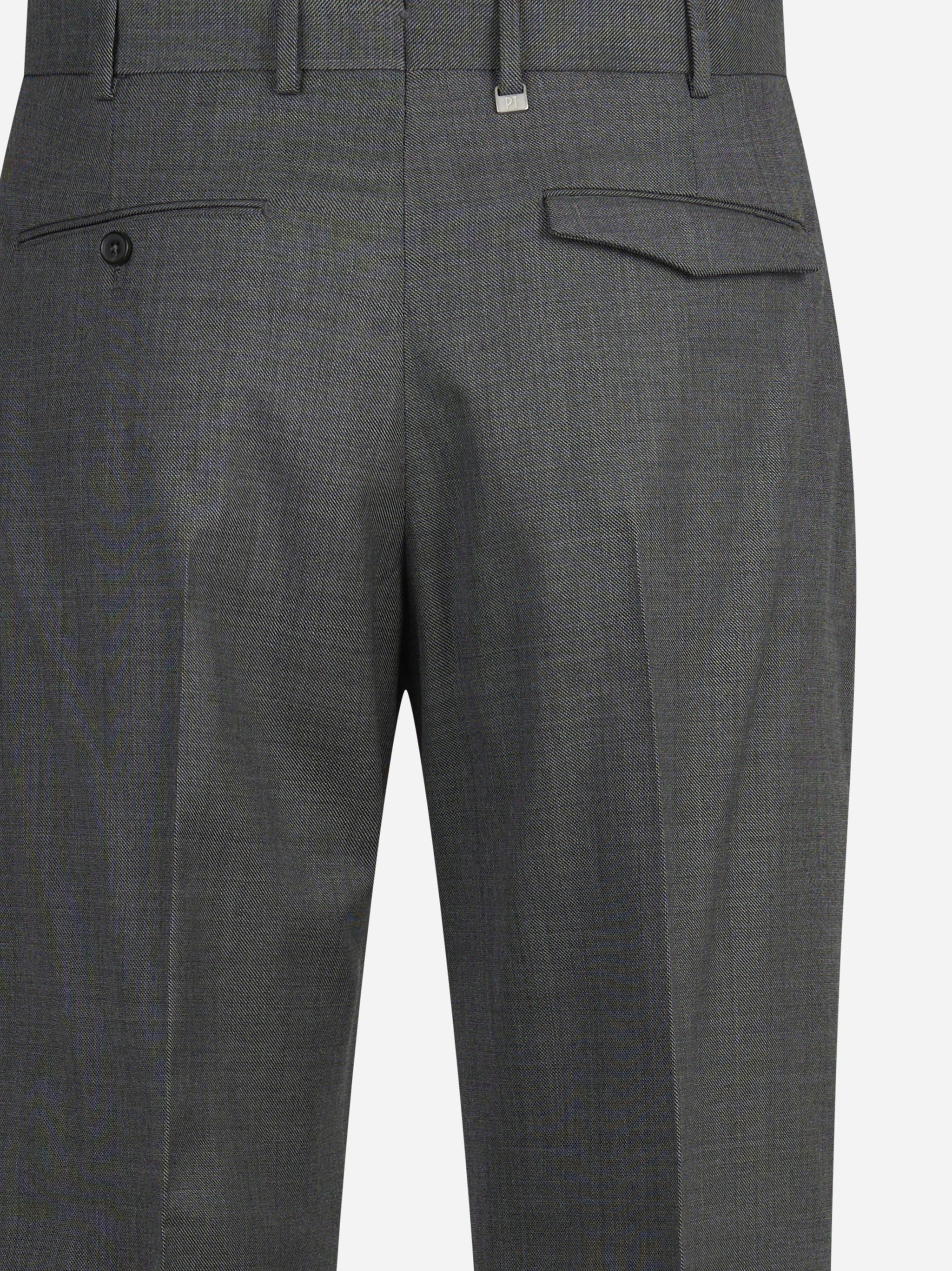 Pantalone lana Micheal grigio - vista laterale e dettagli