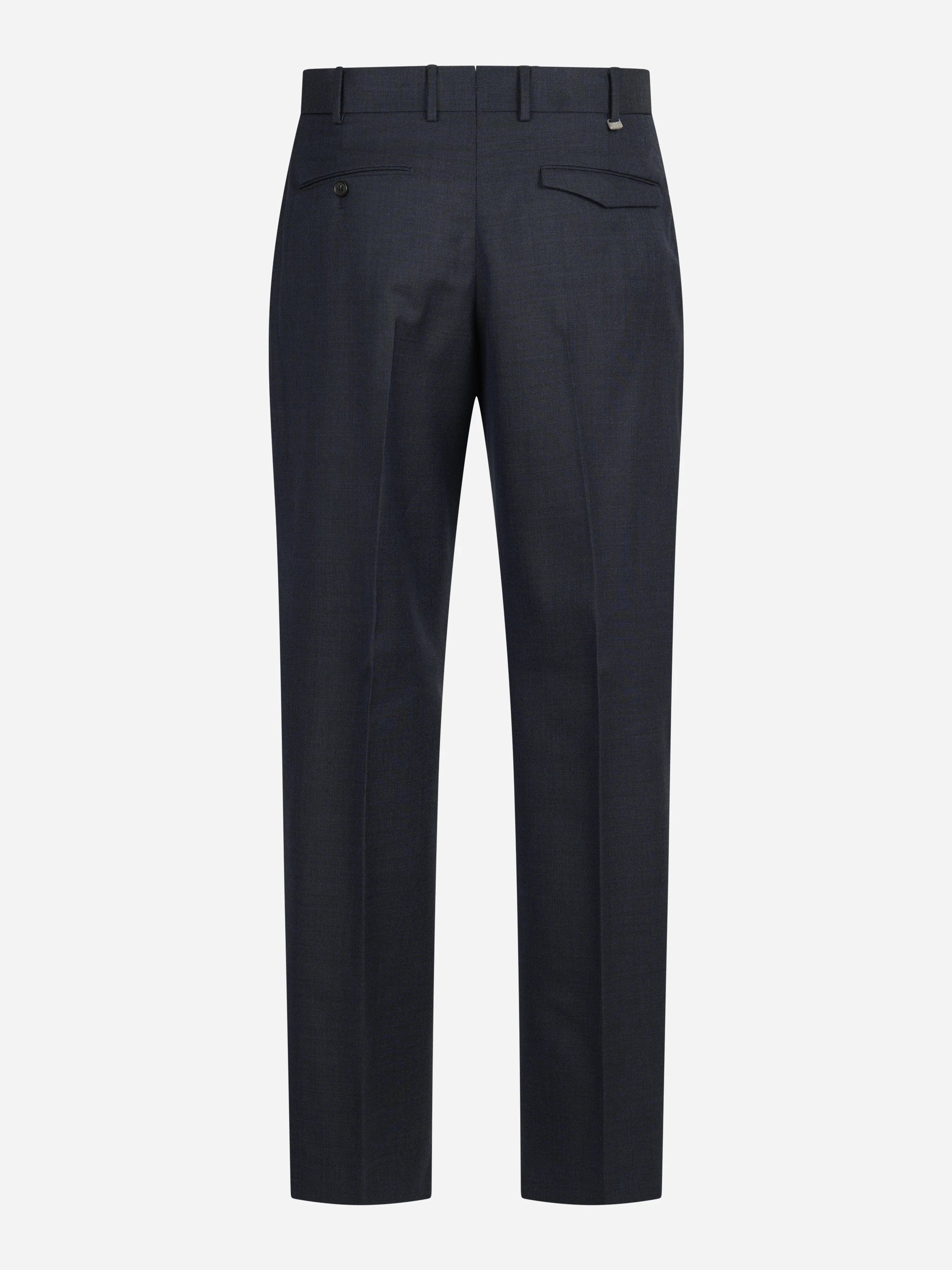 Pantalone lana Micheal blu - vista posteriore