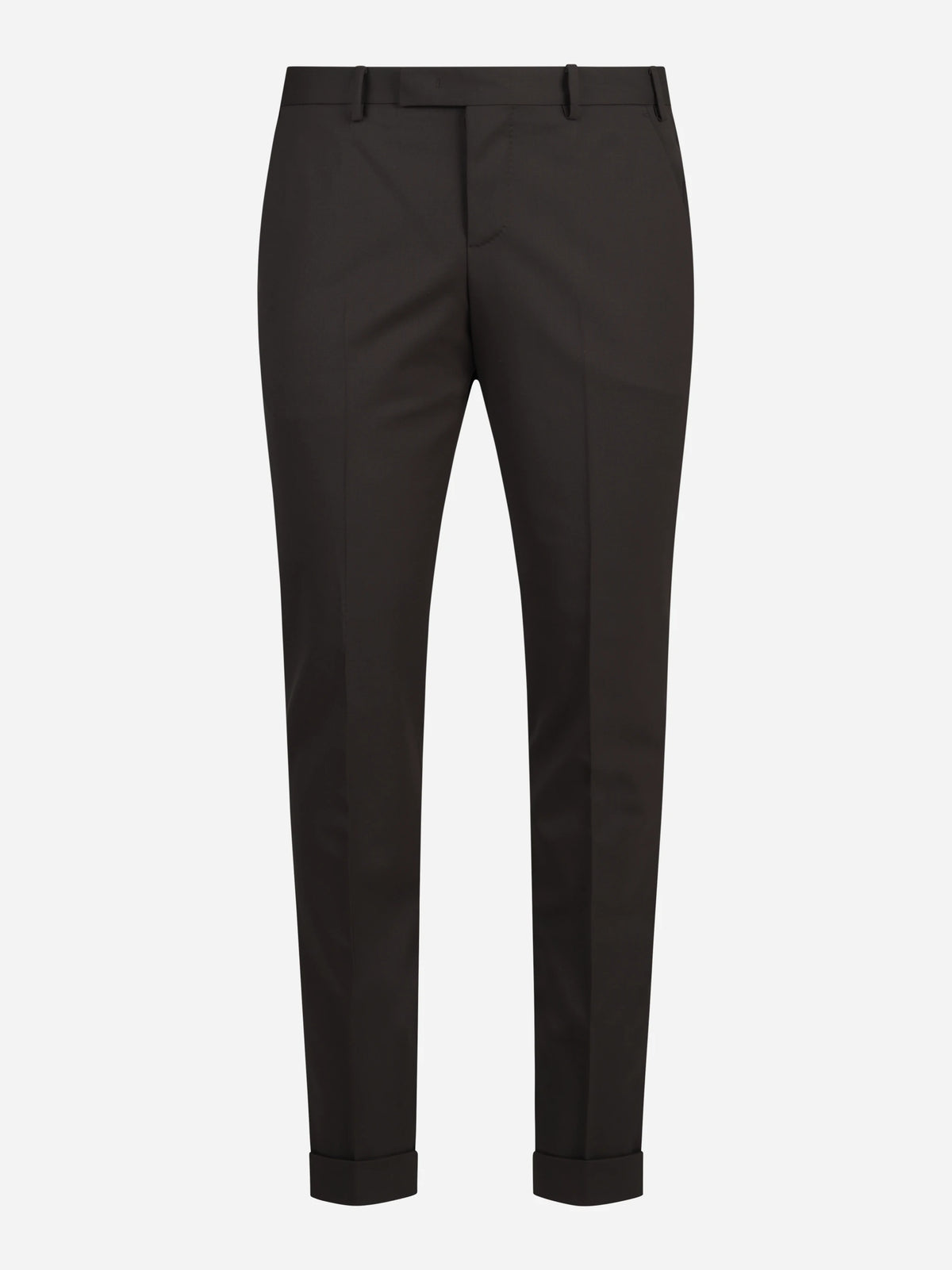 Pantaloni Master in lana bi-stretch testa di moro - vista frontale