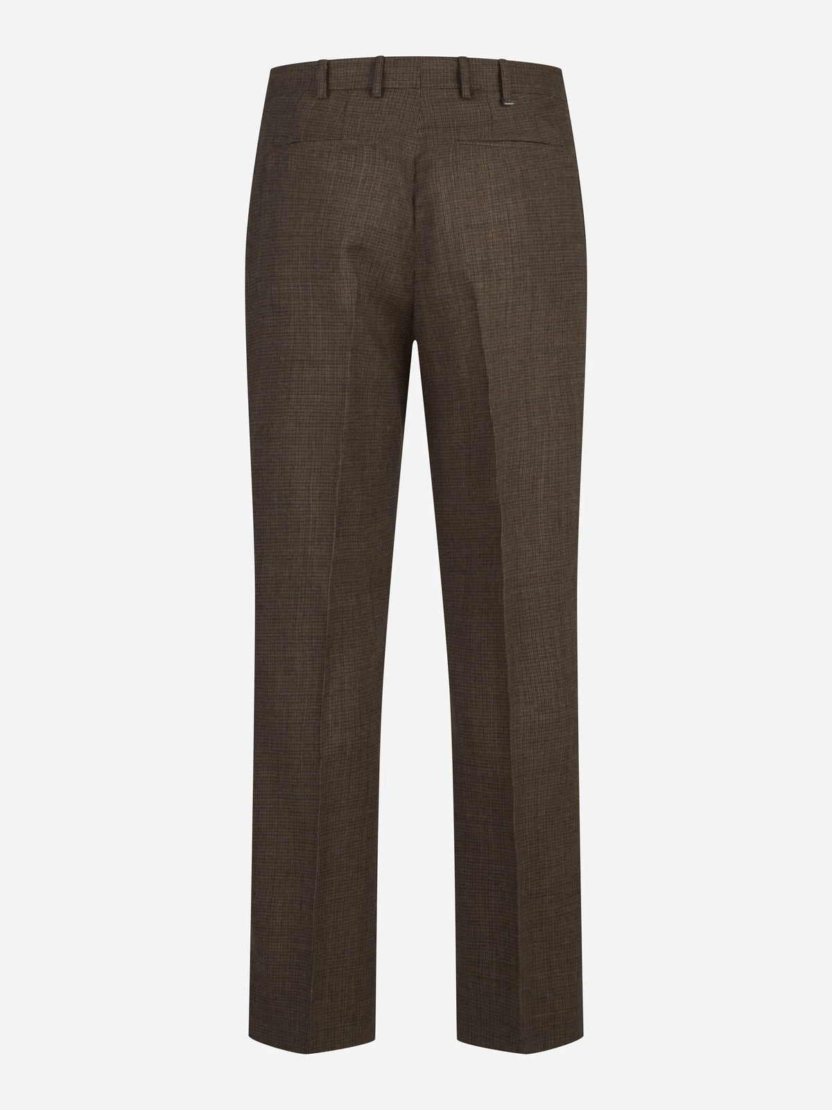 Pantalone Quindici in lana vergine marrone - dettaglio del prodotto