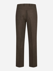 Pantalone Quindici in lana vergine marrone - dettaglio del prodotto