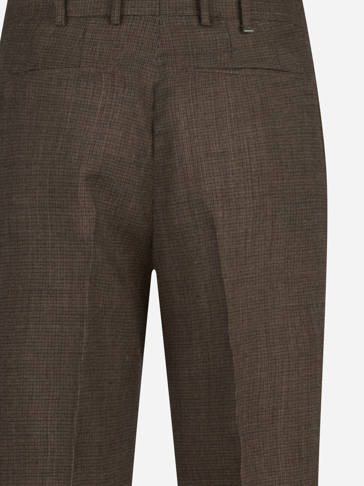 Pantalone Quindici in lana vergine marrone - vista posteriore