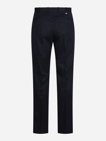 Pantalone drill di lana a due strati Samuel blu - vista posteriore