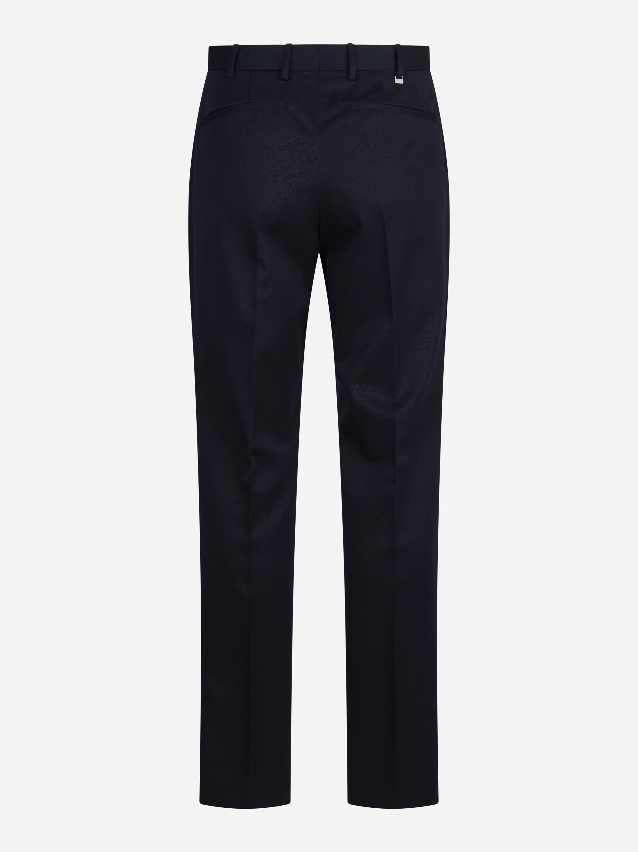 Pantalone drill di lana a due strati Samuel blu - vista posteriore