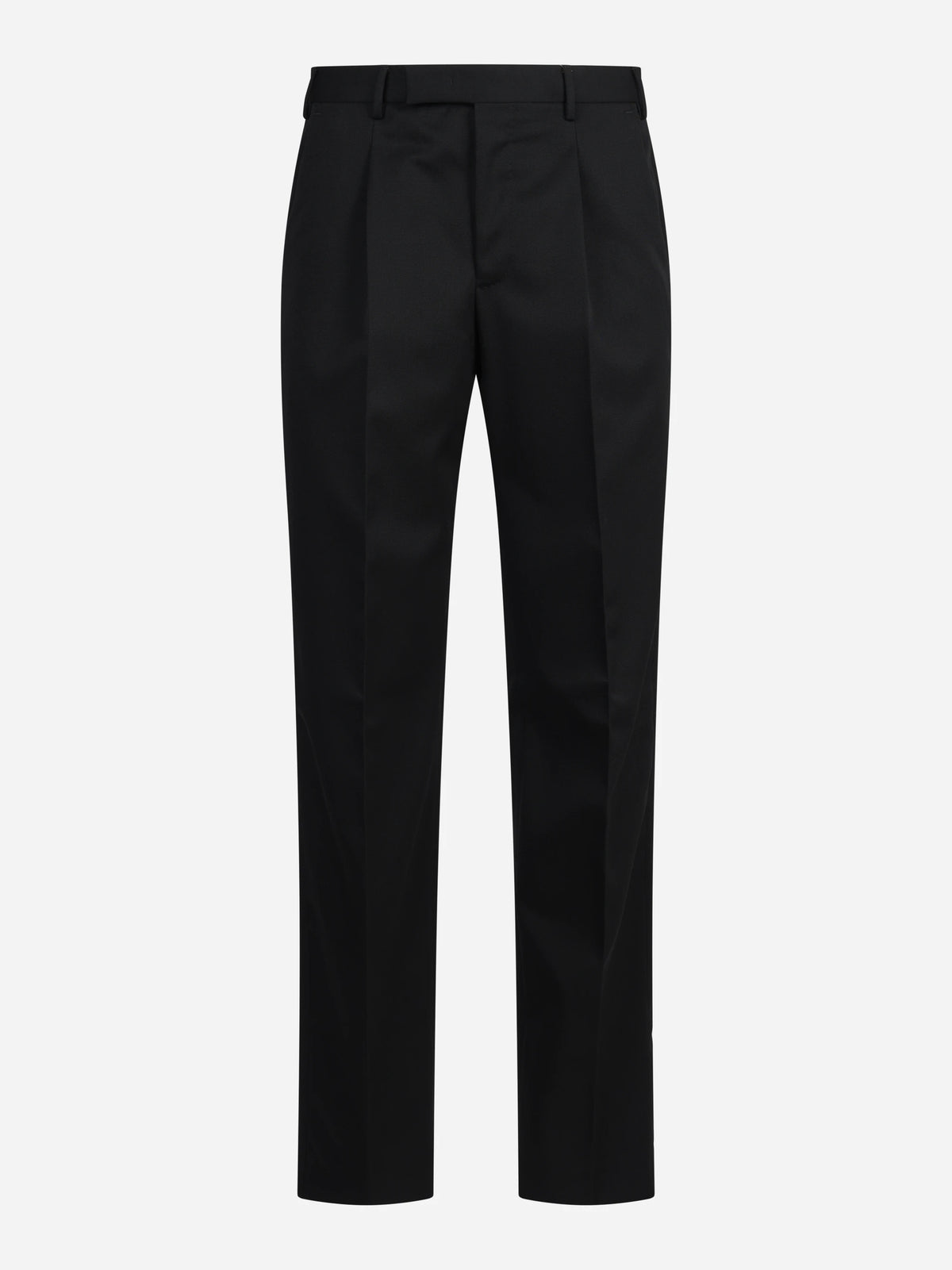 Pantalone drill di lana a due strati Samuel nero - vista frontale