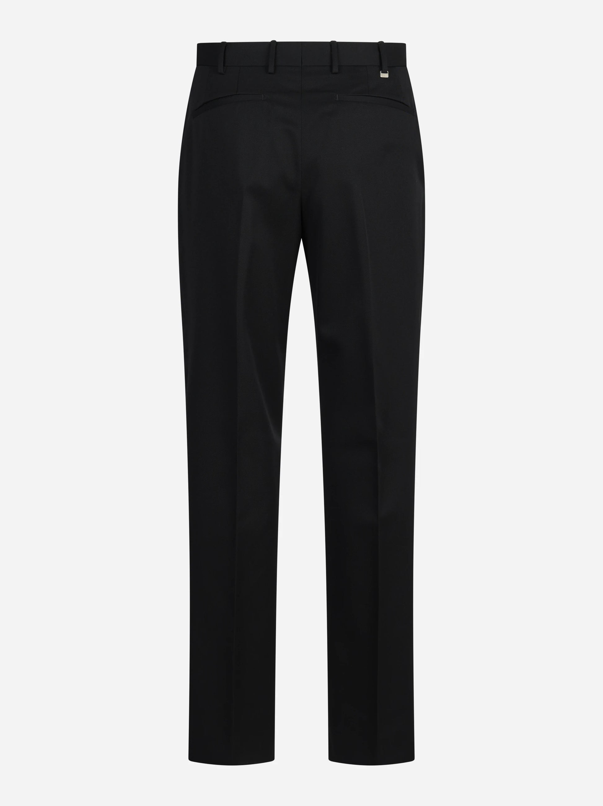 Pantalone drill di lana a due strati Samuel nero - vista posteriore