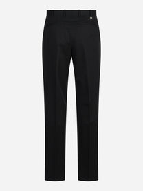Pantalone drill di lana a due strati Samuel nero - vista posteriore